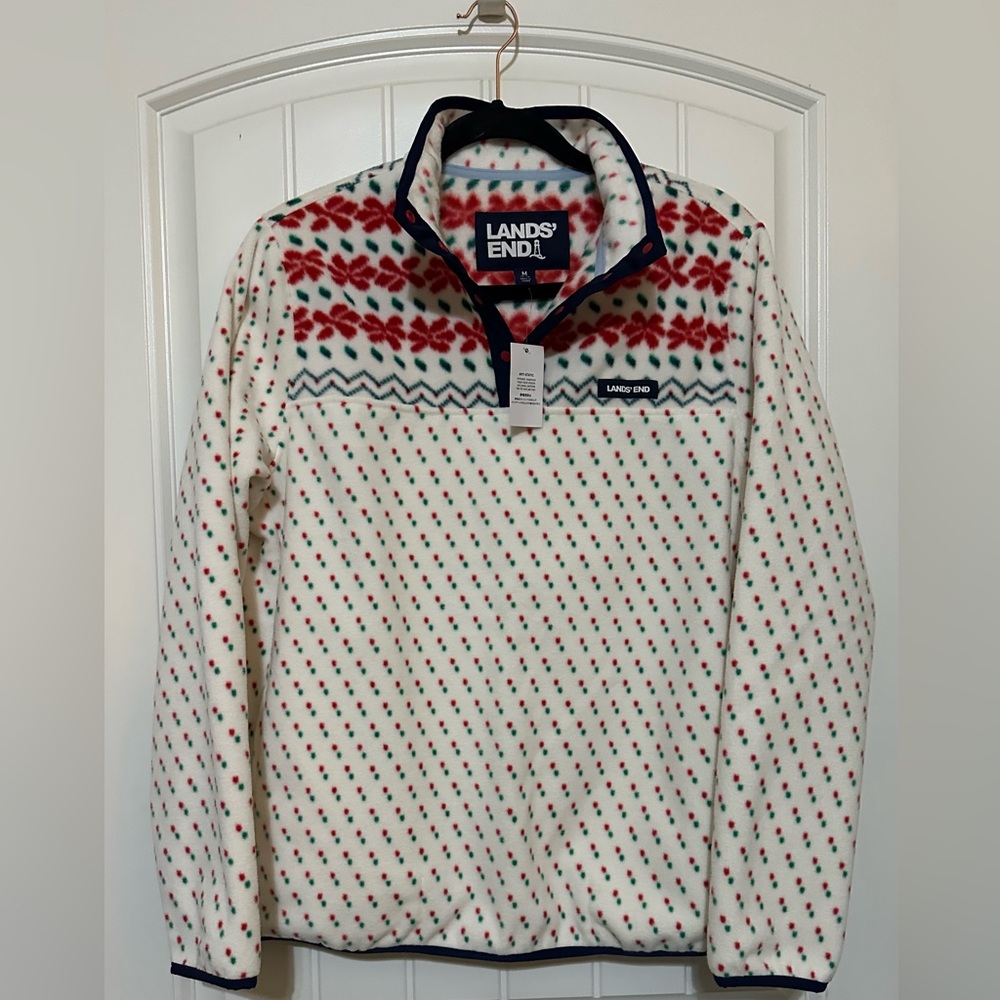 Lands End Fleece pullover NWT